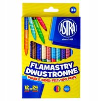 Flamastry dwustronne Astra 12 sztuk = 24 kolory