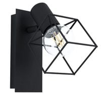 LAMPA KINKIET ELBRUS 1 CZARNY METAL SZEŚCIAN