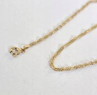 Złoty Singapur Łańcuszek Damski Długość 45cm Mocny ze Srebra 925 1,8mm