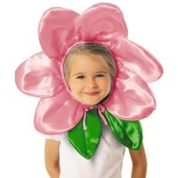 czapka kwiatek różowy aster róża malwa piwonia