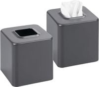 Pudełko na chusteczki dozownik metalowy 2szt Szary