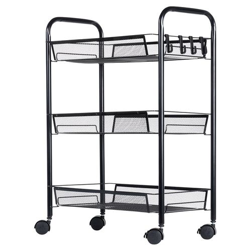Wózek na Kółkach Mobilny Regał Kuchenny Łazienkowy 3 Poziomowy Szafka Półka na Arena.pl