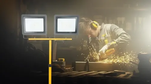 Halogen LED 2x 50W + Statyw Budowlany + Pokrowiec na Arena.pl