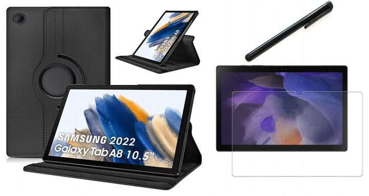 ETUI + SZKŁO HARTOWANE +RYSIK do SAMSUNG GALAXY TAB A8 10.5 SM-X200 SM-X205 zdjęcie 1