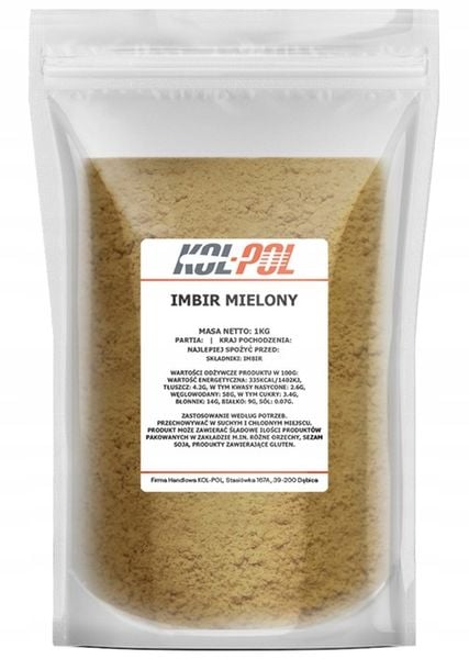 IMBIR MIELONY 1kg Bez dodatków wysoka jakość zdjęcie 2
