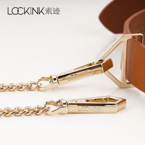 obroża ze smyczą collar with leash set brown lockink na Arena.pl