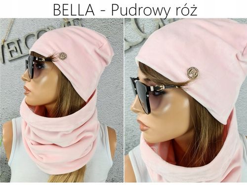 CIEPŁY KOMPLET CZAPKA + KOMIN damski szal - KOLORY na Arena.pl