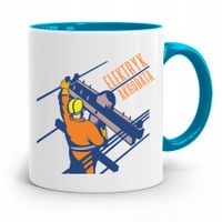 Kubek Błękitny Dla Elektryka Elektryk Akrobata Z Nadrukiem Ze Zdjęciem