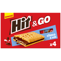 Ciastka Hit & Go Chocolate & Milk 4 x 27 g