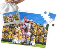 PUZZLE - MINIONKI WZORY Z BAJEK I GIER PREZENT NA ŚWIĘTA 35el WORECZEK