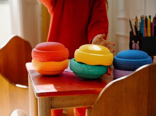 Zestaw 6 Krążków Kamieni Sensorycznych do Zabaw Ruchowych Nauka Równowagi na Arena.pl