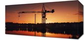 Obraz 40x20cm Zmierzch Nad Dźwigiem
