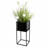 Kwietnik stojący czarny 50cm stojak na kwiaty loft
