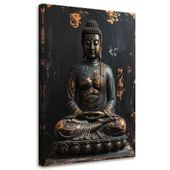 Obraz do salonu sypialni biura loftu, Budda Zen Spa na czarnym