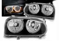 Lampy Reflektory GOLF III 3 RINGI DEPO CZARNE Soczewki NOWE