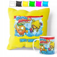 ZESTAW: KUBEK + POSZEWKA - SUPER ZINGS - PREZENT WIELE WZORÓW + IMIĘ