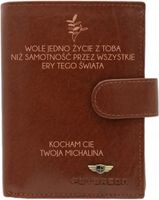 ZESTAW Portfel męski skórzany GRAWER prezent na walentynki rocznicę