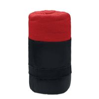 Koc podróżny z polaru RPET Czerwony