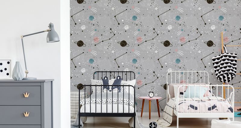 Tapeta Dla Dzieci - Kosmos w Stylu Skandynawskim zdjęcie 2
