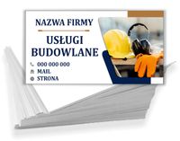 Wizytówki reklamowe firmowe 200 szt różne wzory USŁUGI BUDOWLANE