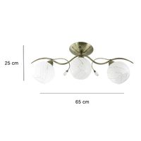 Sufitowa lampa jadalniana 8758/3 21QG nad stół mosiądz