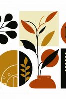 Plakat 20x30cm Kolaż Botaniczny