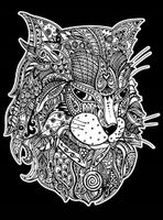 KOLOROWANKA WELWETOWA 35X47CM KOT FANTAZYJNY COLORVELVET