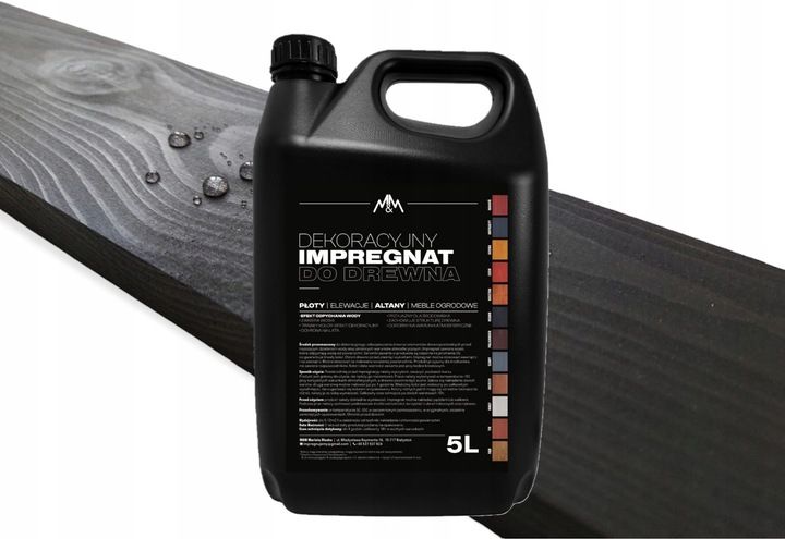 IMPREGNAT farba do drewna heban 5l Z WOSKAMI zdjęcie 1