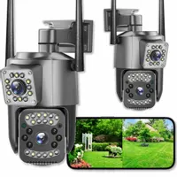 PODWÓJNA ZEWNĘTRZNA KAMERA WIFI SMART IP QUADHD 4MPX APLIKACJA DETEKCJA IR