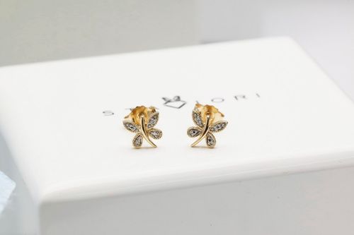 Złote kolczyki KXD1897 - Diament na Arena.pl