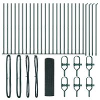 Ogrodzenie z słupkami Zielony 1 x 50 m Stal