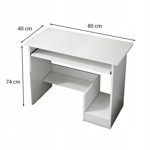 BIURKO KOMPUTEROWE BIAŁE NOWOCZESNE Z SZUFLADĄ PÓŁKAMI MŁODZIEŻOWE na Arena.pl