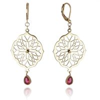 Kolczyki Wiszące Ze Stali Szlachetnej Pozłacanej Zamek Angielski