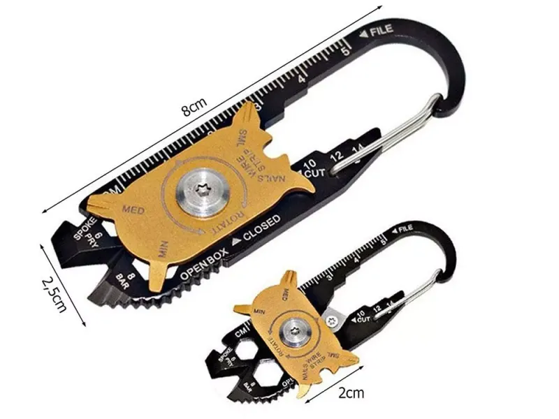 Brelok karabińczyk nóż multi-tool przeżycia 20w1 zdjęcie 5