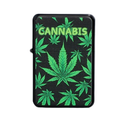 Zapalniczka Benzynowa Gentelo z Nadrukiem CANNABIS – Klasyka Zieleni