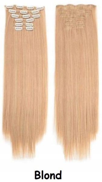 KOLORY różne CLIP IN 6 taśm doczepiane włosy pasemka 60cm jak NATURALNE zdjęcie 12