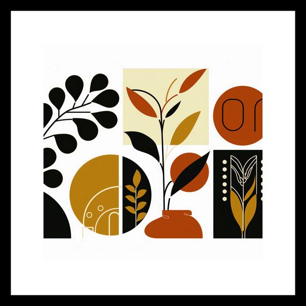 Plakat 30x30cm Kolaż Botaniczny zdjęcie 3