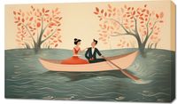 Obraz 100x60cm Romantyczna Eskapada po Rzece