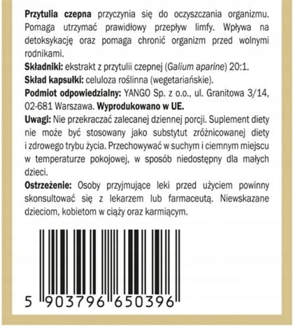 Yango Przytulia czepna (90 kaps) na Arena.pl