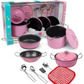 duże garnki metalowe dla dzieci naczynia 11el.do kuchni