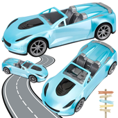 Samochód Auto Sportowy Kabriolet 39 Cm Mix Kolor Dla Dzieci 6122