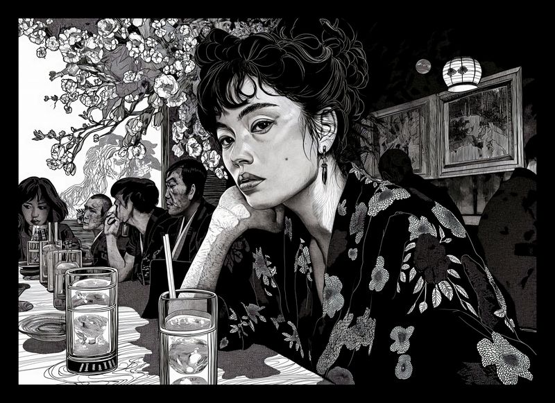 Plakat 29,7x21cm Czarne Kimono zdjęcie 2