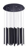 Wiszące tuby do sypialni P0419D żyrandol LED 45W 3000K zwis czarny