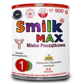 Smilk MAX 1 900g Mleko Modyfikowane Początkowe dla Dzieci