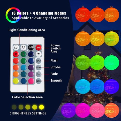 ŚWIECĄCA DMUCHANA BOMBKA DO OGRODU 60cm 16xPROGRAM na Arena.pl