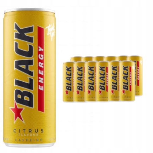 Black Energy drink 24x250ml citrus zdjęcie 5