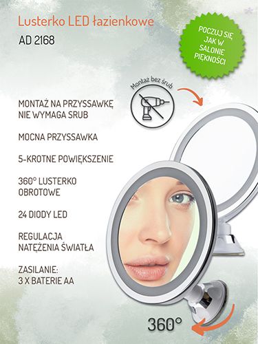 AD 2168 Lusterko LED azienkowe na Arena.pl