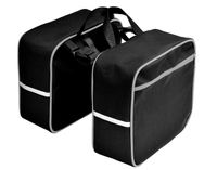 SAKWA NA BAGAŻNIK ROWEROWY, TORBA ROWEROWA 2x10L czarno-szary