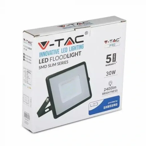 NAŚWIETLACZ LED V-TAC 30W SAMSUNG CHIP Czarny VT-30-B 4000K 2400lm zdjęcie 2