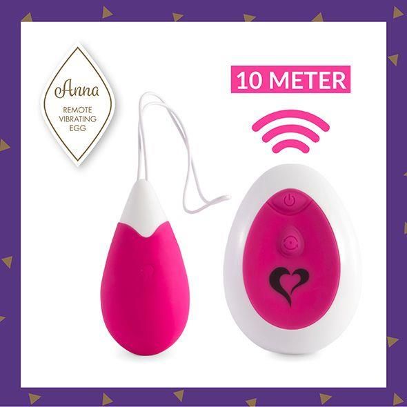Feelztoys - Anna Vibrating Egg Remote Deep Pink zdjęcie 1